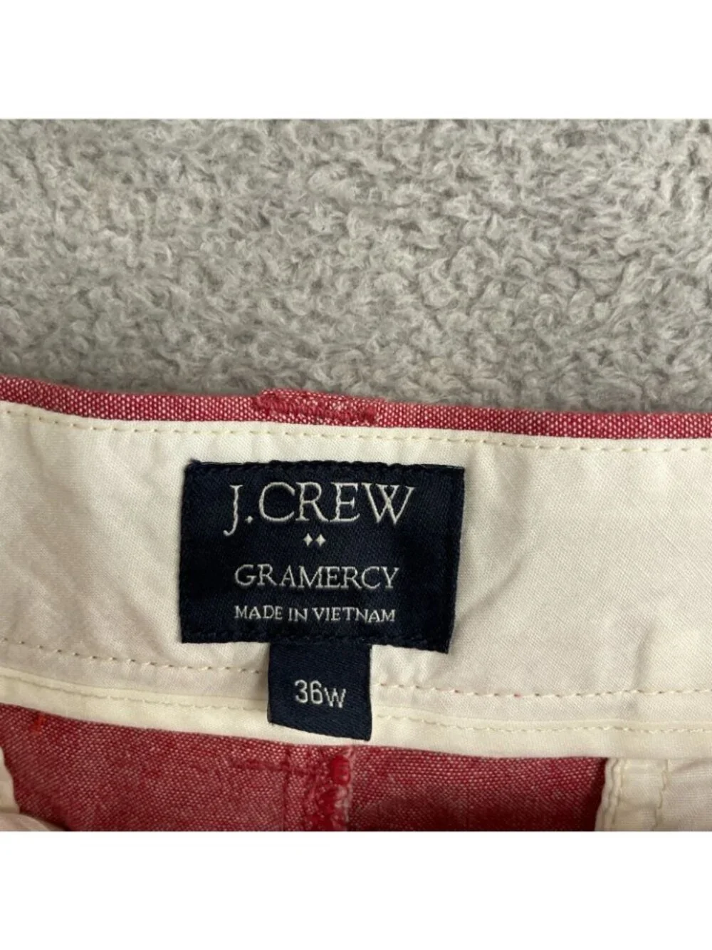 J. Crew Men's 36 Gramercy Red Cotton Shorts Casual Summer Wear P0271